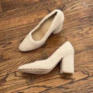 Helmut Lang Teddy sherpa block heels